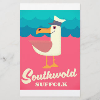 southwold suffolk travel poster stationery