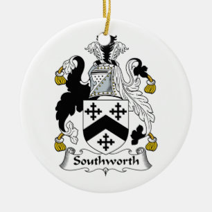 Southworth Family Crest Ceramic Tree Decoration