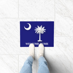 Soutnh Carolina's Flag Door Mat