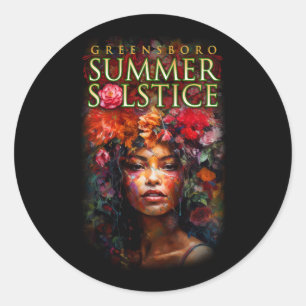 Souvenir 2023 Greensboro Summer Solstice Festival Classic Round Sticker
