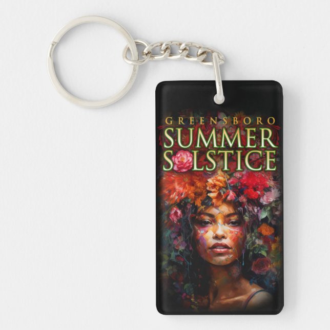 Souvenir 2023 Greensboro Summer Solstice Festival Key Ring (Front)
