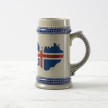 Souvenir beer stein or mug of  Iceland
