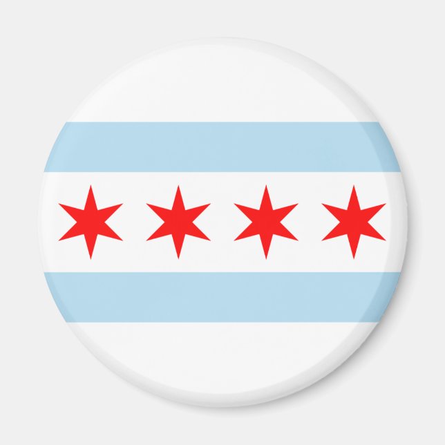 Souvenir Chicago Flag Magnet (Front)