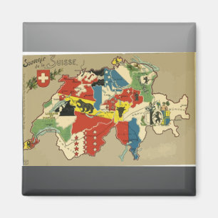 Souvenir De La Suisse, Vintage Magnet