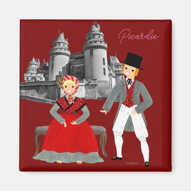 Souvenir de Picardie, France Magnet (Front)