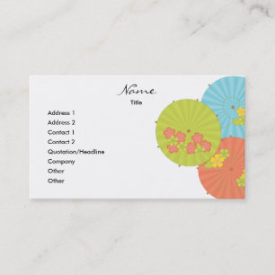 Souvenir Drink Umbrellas Business Card