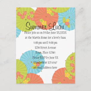 Souvenir Drink Umbrellas Invitation