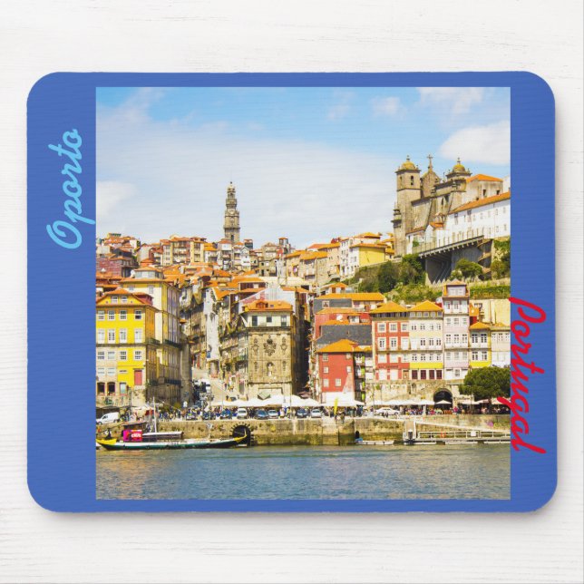 Souvenir from Oporto city, Portugal Mouse Mat (Front)
