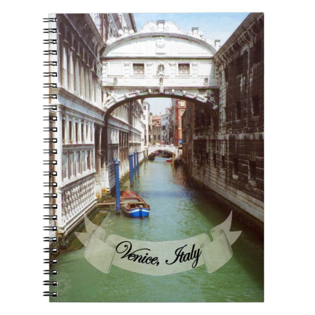 Souvenir from Venice Italy Bridge of Sighs Notebook (Front)