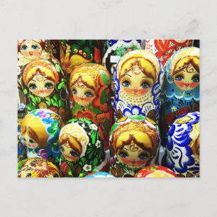 Souvenir Matryoshka Dolls Photo Postcard
