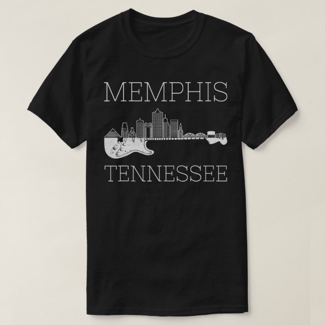 Souvenir Memphis Guitar Music ennessee Memphis  T-Shirt (Design Front)