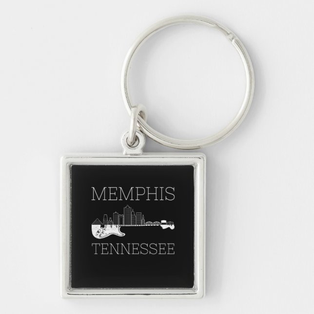 Souvenir Memphis Guitar Music Tennessee Memphis Key Ring (Front)