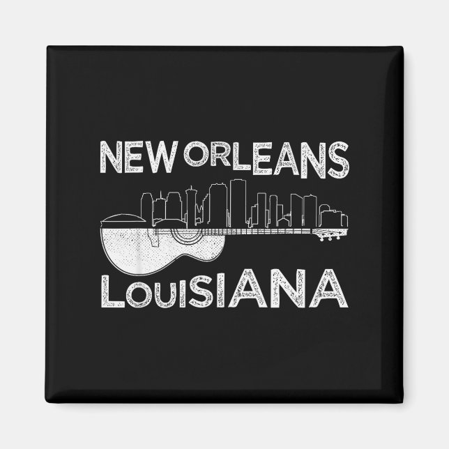Souvenir New Orleans Guitar Music Louisiana New Or Magnet (Front)