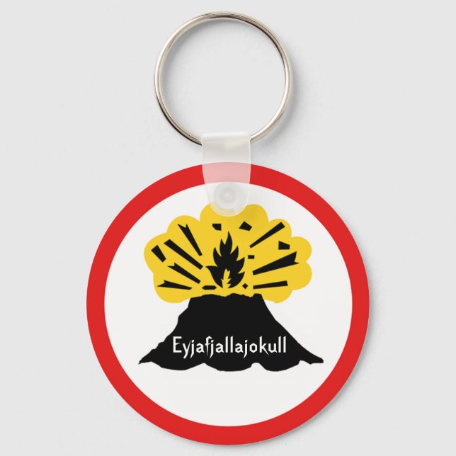 Souvenir of Eyjafjallajokull Your Volcano Keyring (Front)