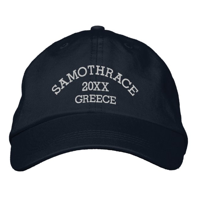Souvenir of Samothrace Greece Embroidered Hat (Front)