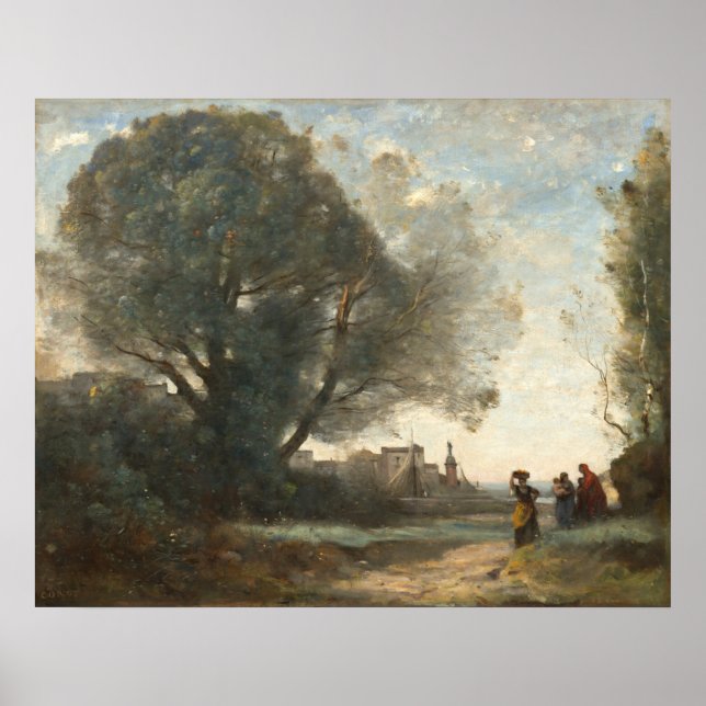 Souvenir of Terrace, Jean-Baptiste- Corot Fine Art Poster (Front)