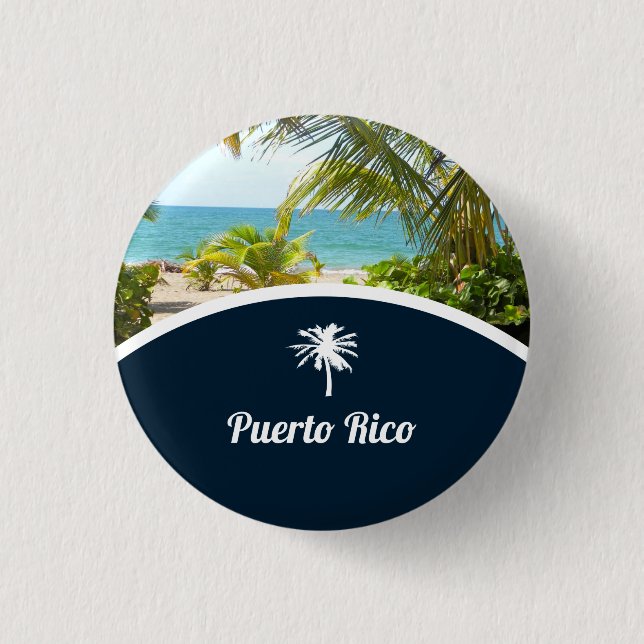 Souvenir: Puerto Rico Beach: Pin (Front)