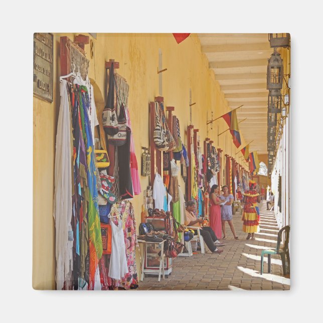 Souvenir Shops in Cartagena Colombia Magnet (Front)