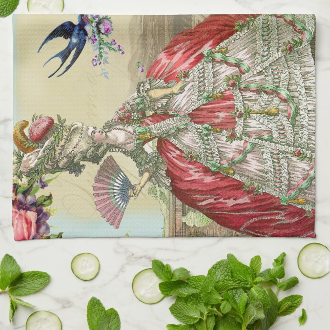 Souvenirs de Versailles Tea Towel (Folded)