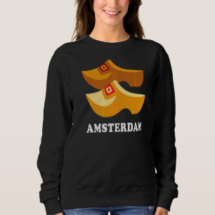 Souvenirs From Netherlands Wooden Clogs Amsterdam Sweatshirt