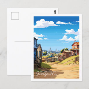 Sovereign Hills Australia vintage travel place Postcard