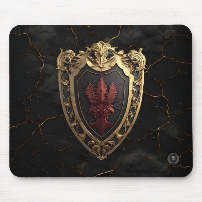 Sovereign Ruby Red Baroque Gaming  Mouse Mat (Front)