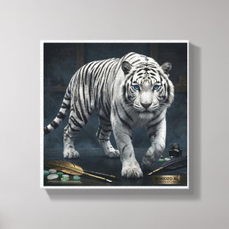 Sovereign Tiger" Majestic White Tiger Fine Art Can Canvas Print