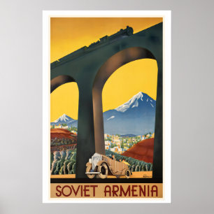 Soviet Armenia Soviet Era Poster Vintage Travel