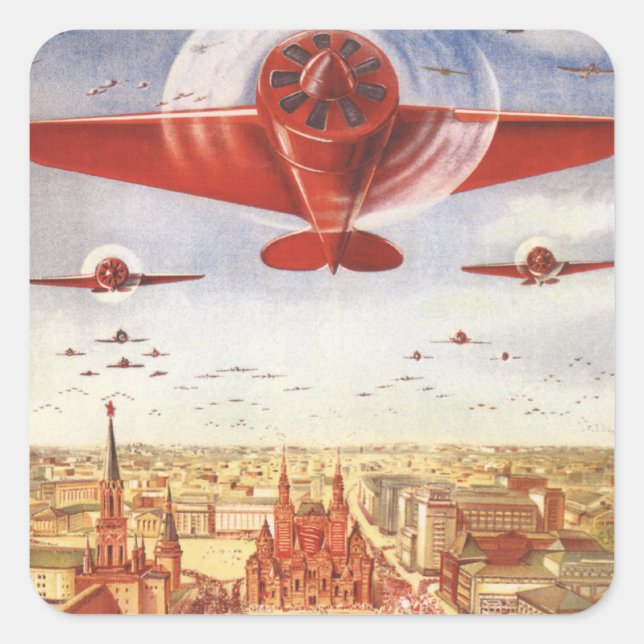 Soviet Aviation Square Sticker (Front)