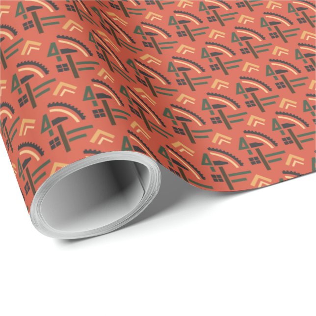Soviet Communist pattern: 5 year plan in 4! Wrapping Paper (Roll Corner)