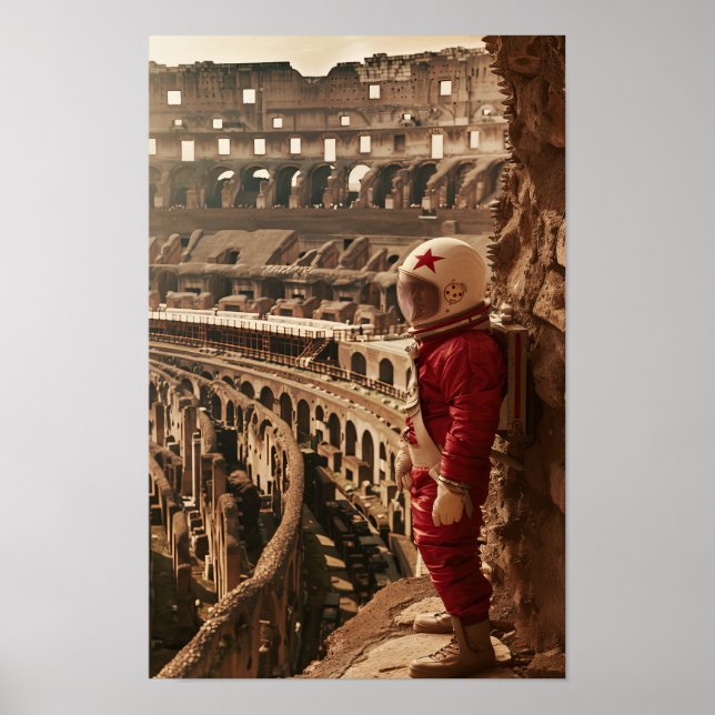 Soviet Female Astronaut Lands Inside the Cosmos Po Poster (Front)