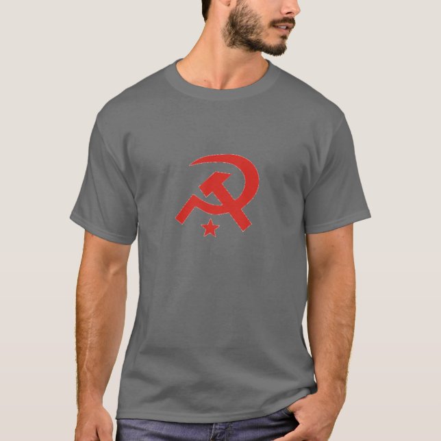Soviet hammer and sickle T-Shirt Dark Grey (Front)