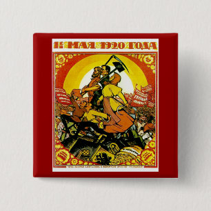 Soviet May Day 1920 Button