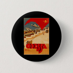 Soviet Odessa Ukraine Cccp Ussr Vintage Poster 6 Cm Round Badge