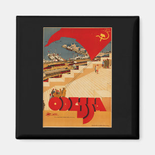Soviet Odessa Ukraine Cccp Ussr Vintage Poster Magnet