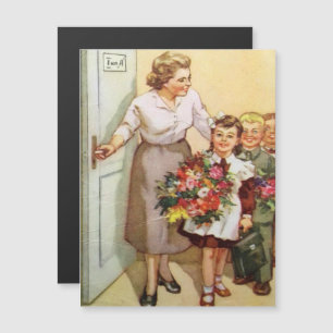 Soviet postcard dedicated to the school holiday