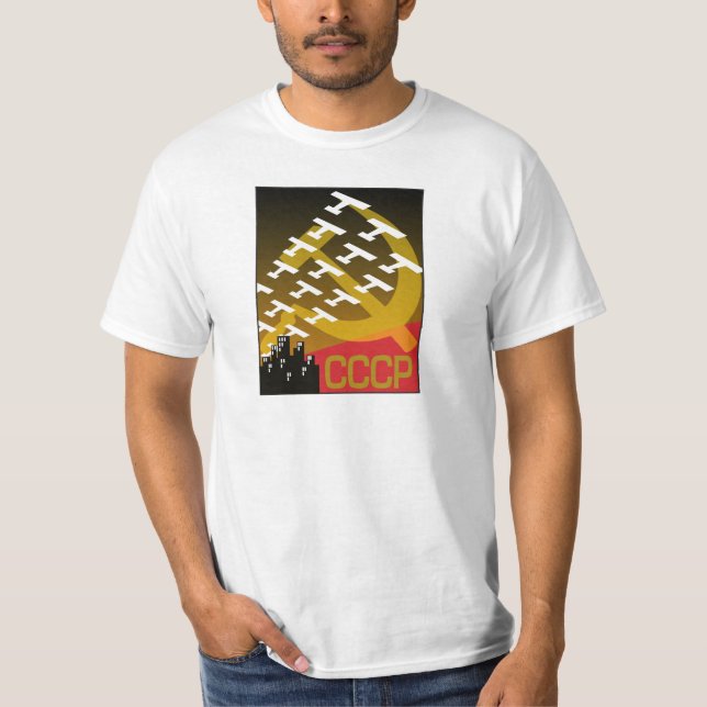 Soviet Propaganda Poster T-Shirt (Front)
