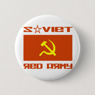 Soviet Red Army Hammer & Sickle 6 Cm Round Badge