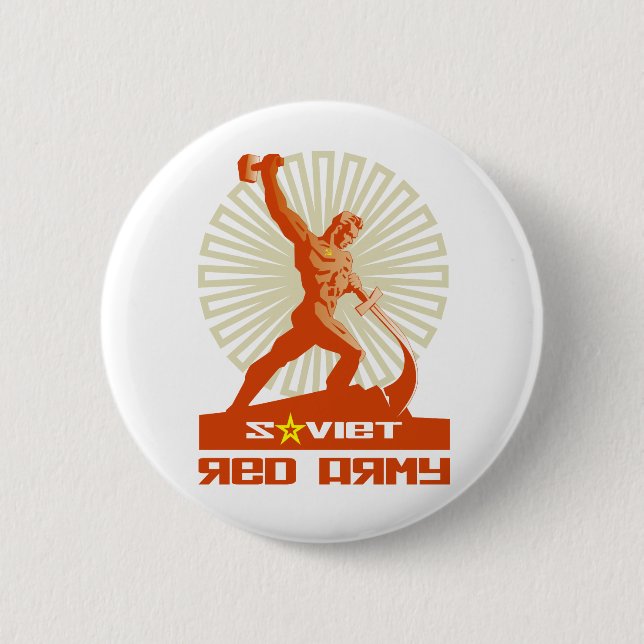 Soviet Red Army Sculpture 6 Cm Round Badge (Front)