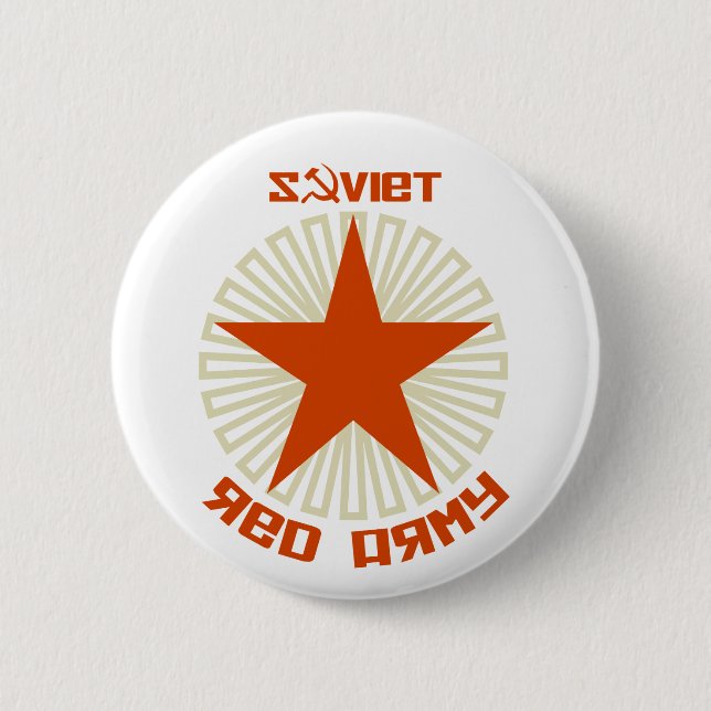 Soviet Red Army Star 6 Cm Round Badge (Front)