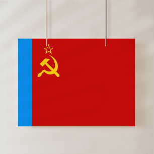 Soviet Russia Flag, USSR, CCCP, Communism, Lenin Poster