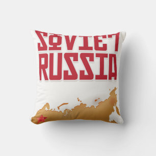 Soviet Russia Vintage Travel Poster Cushion