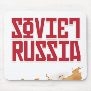 Soviet Russia Vintage Travel Poster Mouse Mat
