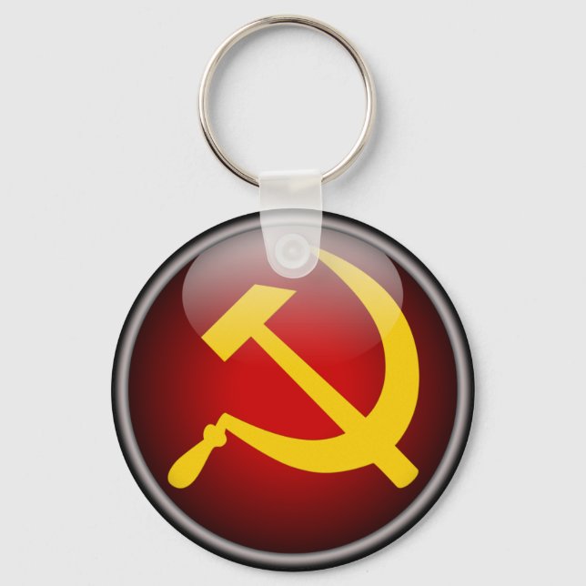 Soviet Russian Hammer and Sickle Key Ring (Front)