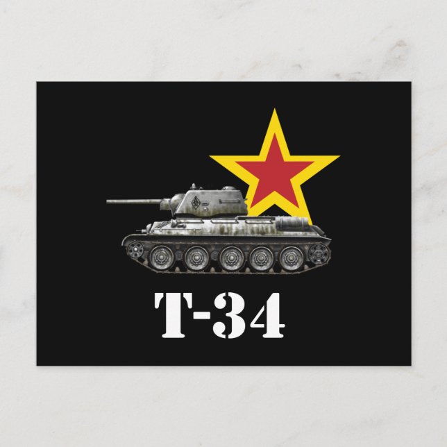 Soviet Russian Tank World War 2 Postcard (Front)