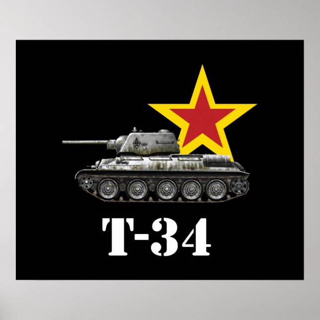Soviet Russian Tank World War 2 Poster (Front)