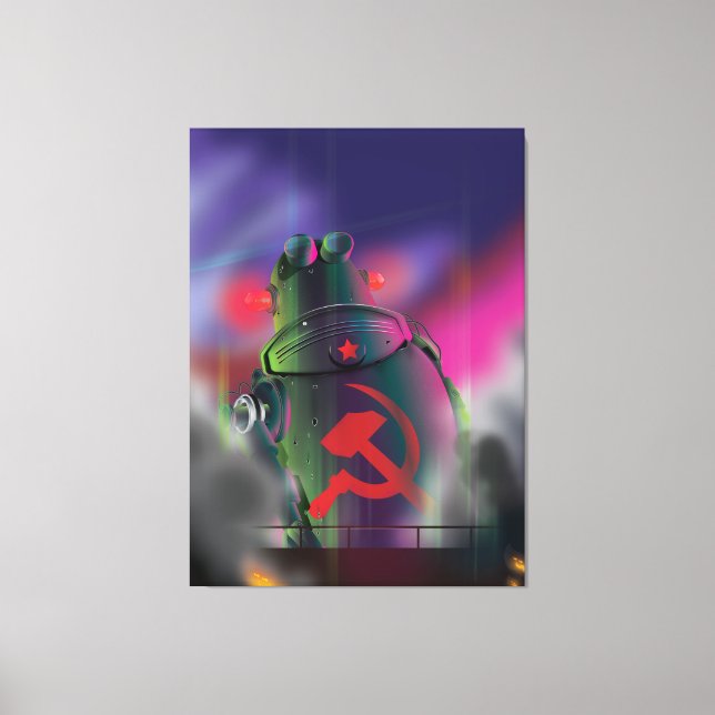 Soviet Science Fiction Robot Print. Canvas Print (Front)