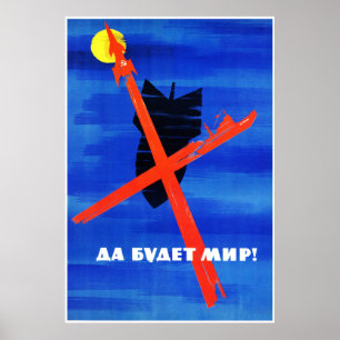 Soviet Space Propaganda Poster