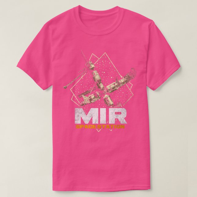 Soviet Space Station Mir 10 T-Shirt (Design Front)