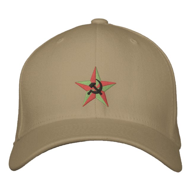Soviet Star- Hammer and Sickle Embroidered Hat (Front)